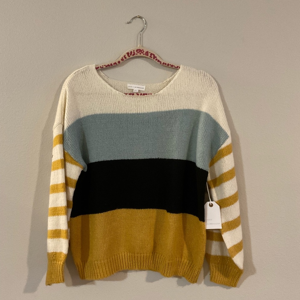 Colorblock Striped Women's Sweater